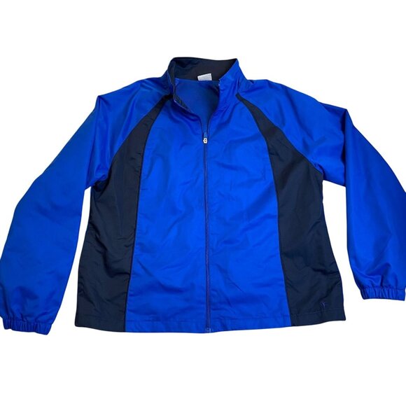 Danskin Now Women's Full-Zip Jacket XXL Blue & Black Athletic Windbreaker - Picture 1 of 7